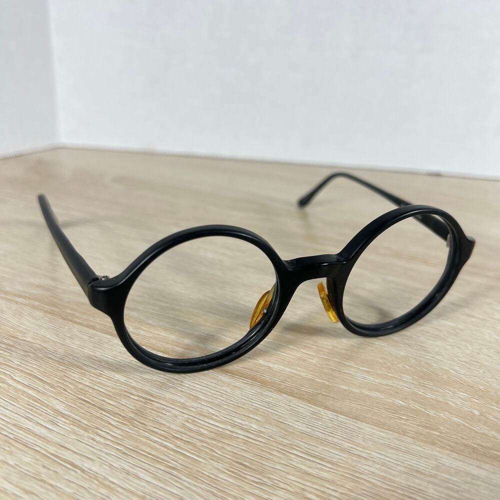 Vintage Soho Black Jason Eyeglasses Round Frames Only 47-22-145